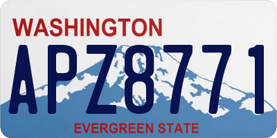 WA license plate APZ8771