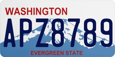 WA license plate APZ8789