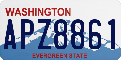 WA license plate APZ8861