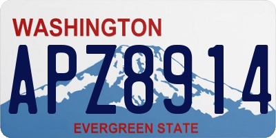 WA license plate APZ8914