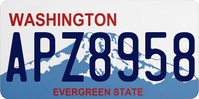 WA license plate APZ8958