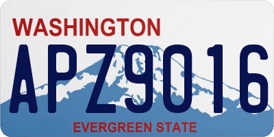 WA license plate APZ9016