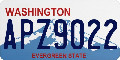 WA license plate APZ9022