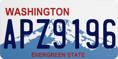WA license plate APZ9196