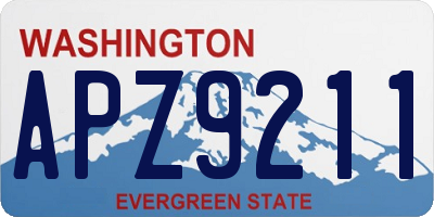WA license plate APZ9211