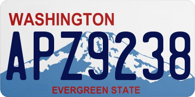 WA license plate APZ9238
