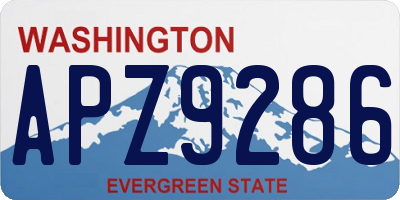 WA license plate APZ9286