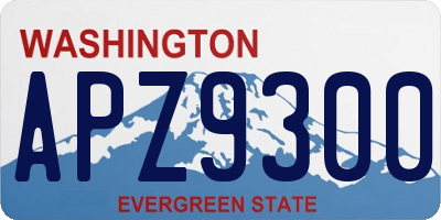 WA license plate APZ9300