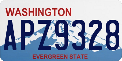 WA license plate APZ9328