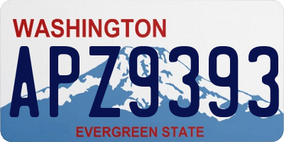 WA license plate APZ9393