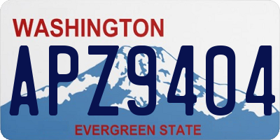 WA license plate APZ9404