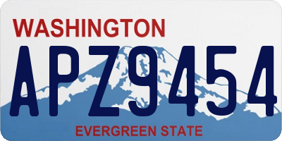 WA license plate APZ9454