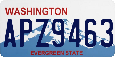 WA license plate APZ9463
