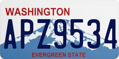 WA license plate APZ9534