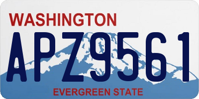 WA license plate APZ9561