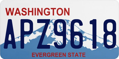 WA license plate APZ9618