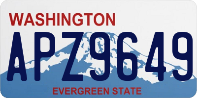 WA license plate APZ9649