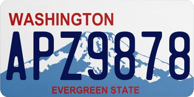 WA license plate APZ9878