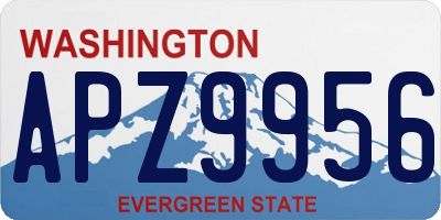 WA license plate APZ9956
