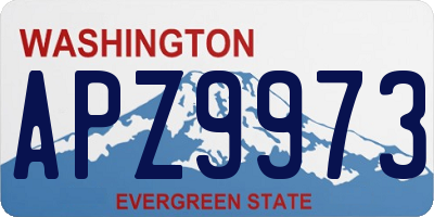 WA license plate APZ9973