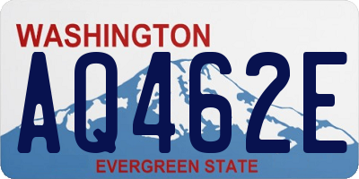 WA license plate AQ462E