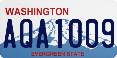 WA license plate AQA1009