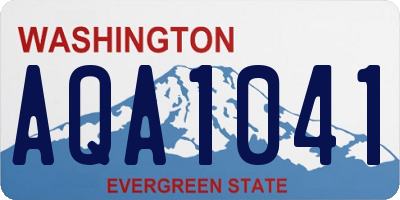 WA license plate AQA1041