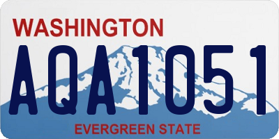 WA license plate AQA1051