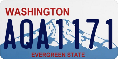 WA license plate AQA1171