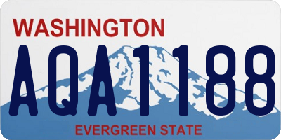WA license plate AQA1188