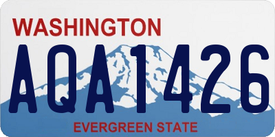 WA license plate AQA1426