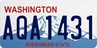 WA license plate AQA1431