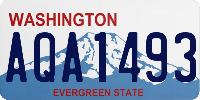 WA license plate AQA1493