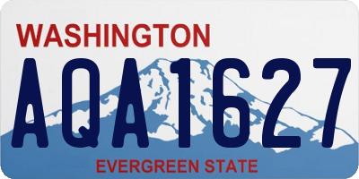 WA license plate AQA1627
