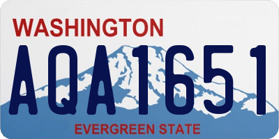 WA license plate AQA1651