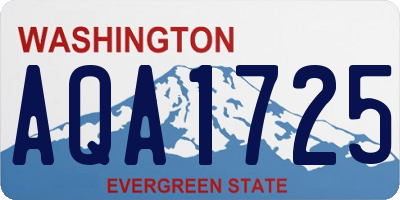 WA license plate AQA1725