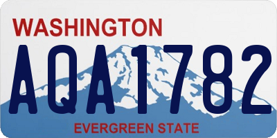 WA license plate AQA1782