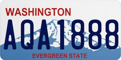 WA license plate AQA1888