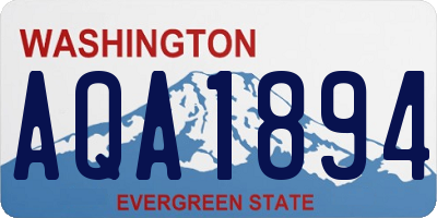 WA license plate AQA1894