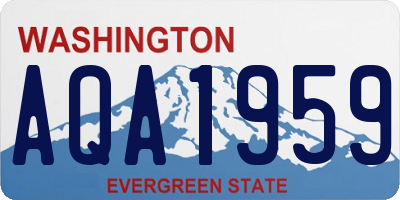 WA license plate AQA1959
