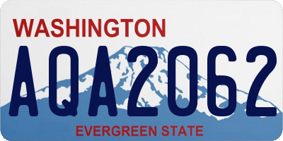 WA license plate AQA2062