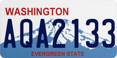 WA license plate AQA2133