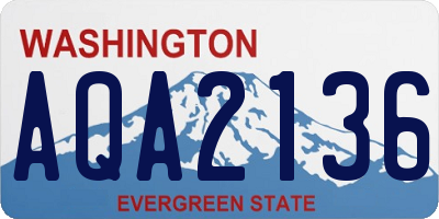 WA license plate AQA2136