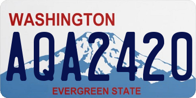 WA license plate AQA2420