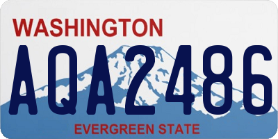 WA license plate AQA2486