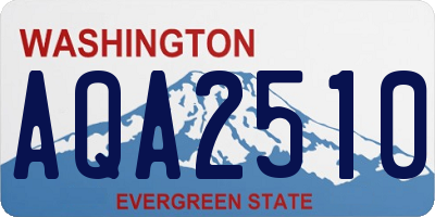 WA license plate AQA2510