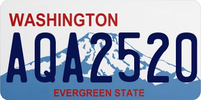 WA license plate AQA2520