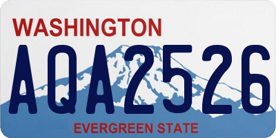 WA license plate AQA2526