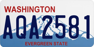 WA license plate AQA2581