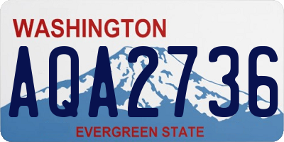WA license plate AQA2736